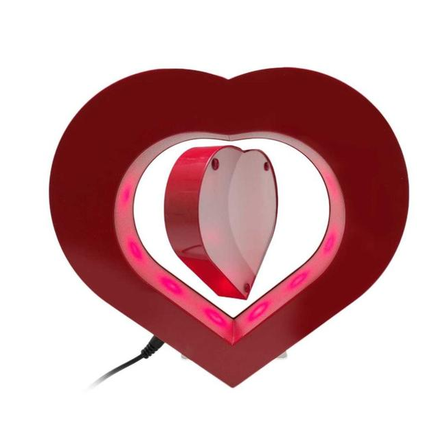 Magnetic Floating Heart-Shaped PVC Photo Frame