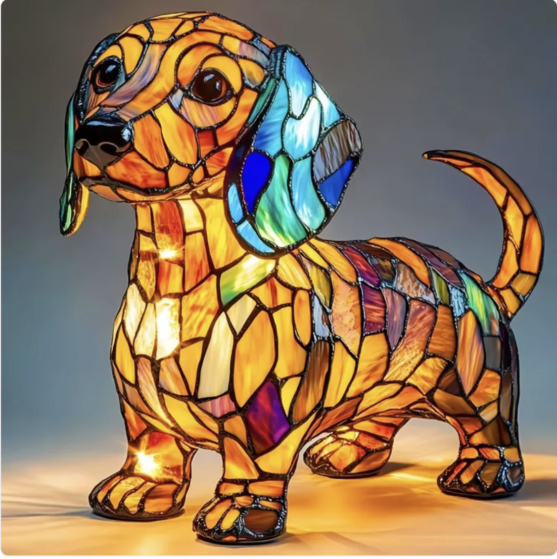Animals LED Night Light Resin Desk Decor