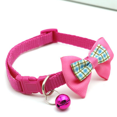 Cat and Dog Collar with Bowknot and Bell Accessories
